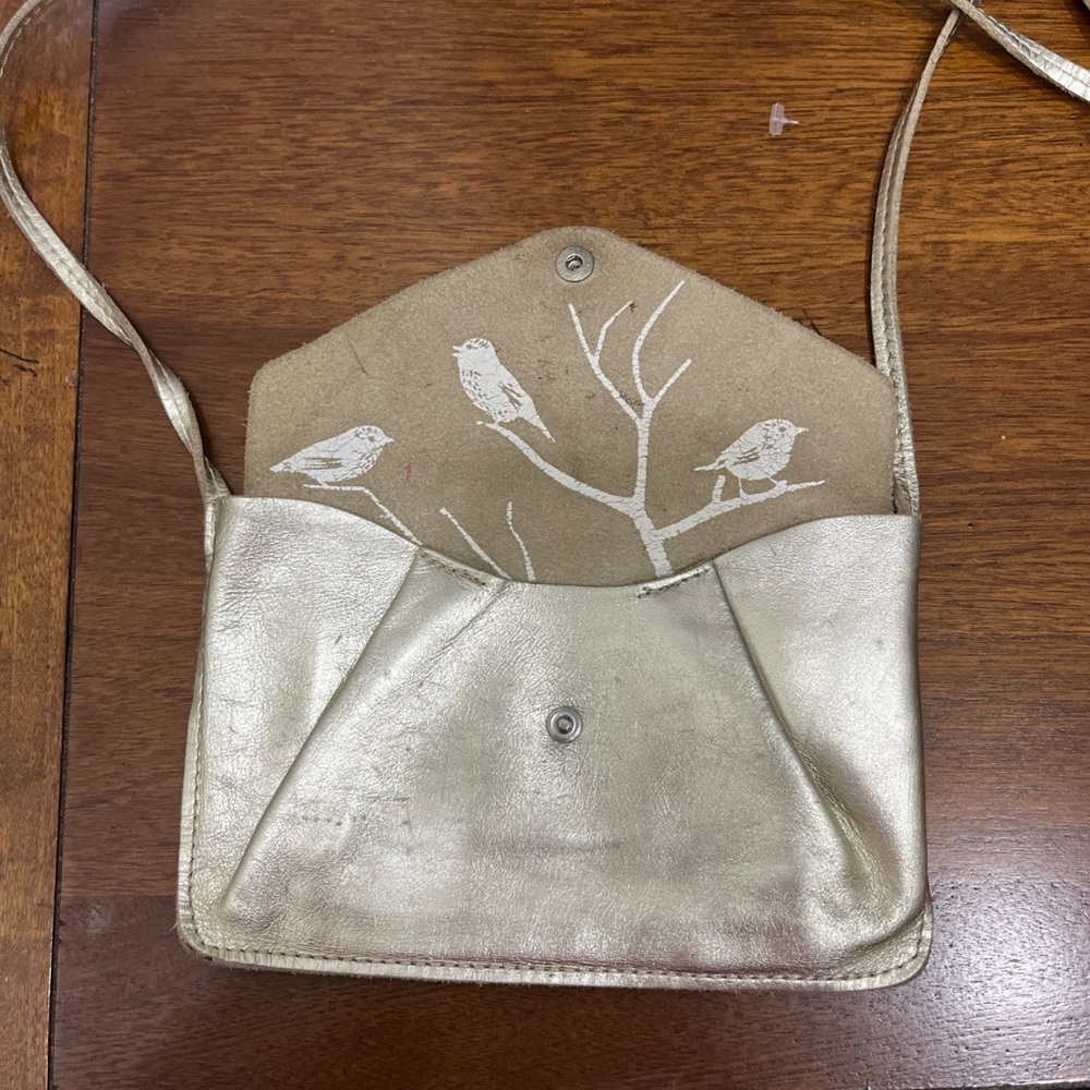 Keecie Design Leather Small Shoulder Bags Metallic Crossbody